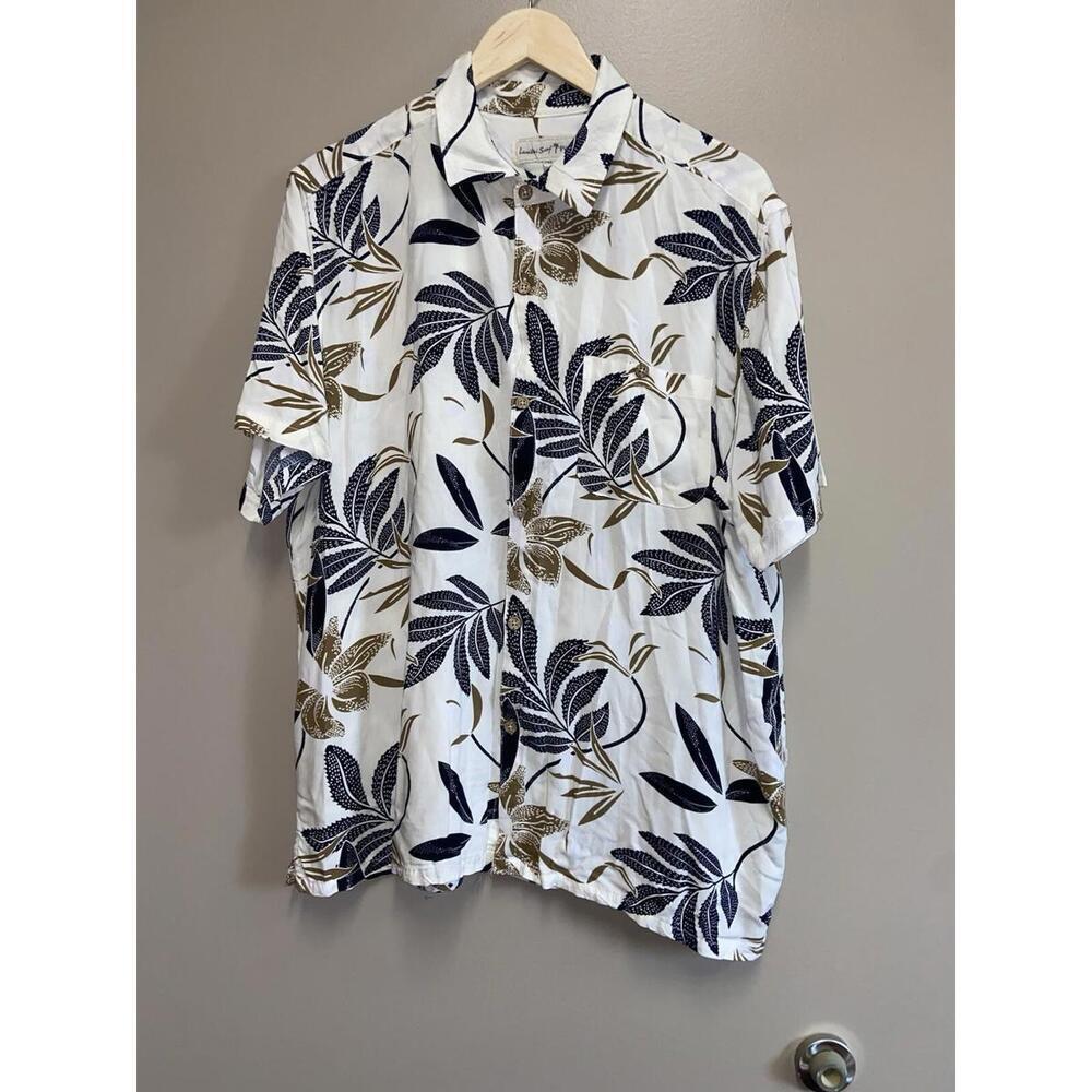Hawaiian Lanikai Surf Vintage Short Sleeve Button Up Shirt Men XXLarge Vacation